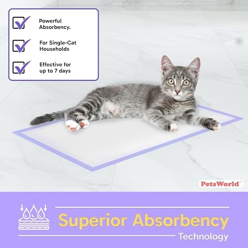 PetsWorld Universal Fit Cat Pad Refills for Litter Box, Fresh Scent, Odor Control, Pack of 400