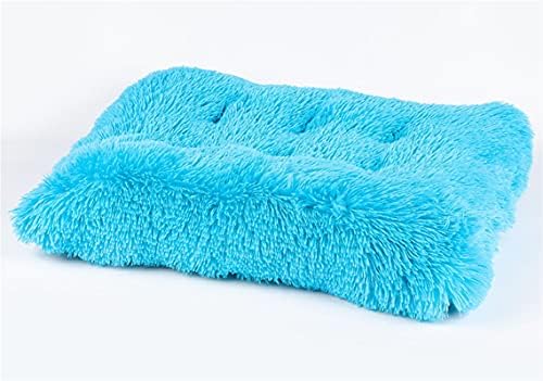 Long Plush Calming Pet Bed Cuddler Pet Bed Blue XL