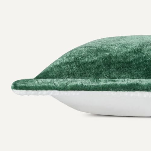 Amazon Basics Reversible Sherpa Comforter Set with Pillow Sham, Twin/Twin XL, Green