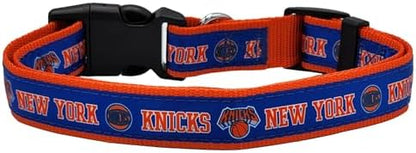 New & Improved Pets First NBA PET Collar New York Knicks Dog Collar, Size Small Basketball Team Collar for Dogs & Cats. A Shiny & Colorful Dog & Cat Collar Licensed by The NBA
