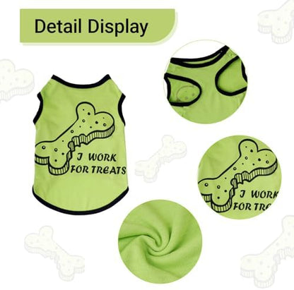 hoyuwak 8 Pieces Pet Shirts Funny Dog Printed Clothes Dog Sleeveless Vests