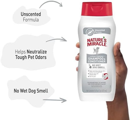 Nature's Miracle Hypoallergenic 2-In-1 Shampoo & Conditioner, 16 oz