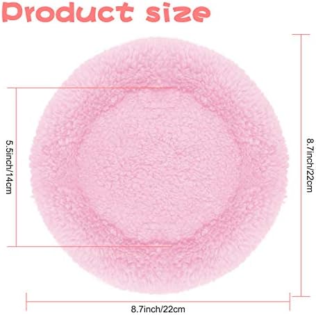 BWOGUE Hamster Bed, Round Velvet Sleep Pad for Guinea Pigs and Rats, 8.7 in