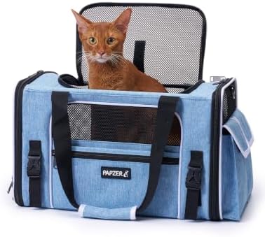 Soft Sided Pet Carrier, Travel Friendly, Small to Medium Cats 15 lbs