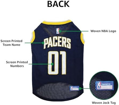 Pets First NBA INDIANA PACERS DOG Jersey, X-Small - Tank Top Basketball Pet Jersey