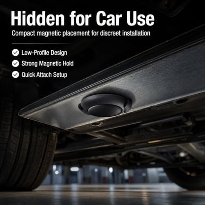 GPS Tracker for Vehicles – No SIM Required, Hidden Magnetic Car Tracker, Real-Time GPS Tracking for Kids, Car, Pets, No Monthly Fee, Works with Apple Find My, 2026 Upgraded (Black)