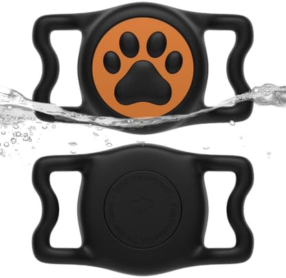 IP68 Waterproof Dog AirTag Holder for Dog Collar, Soft, Stretchy Silicone