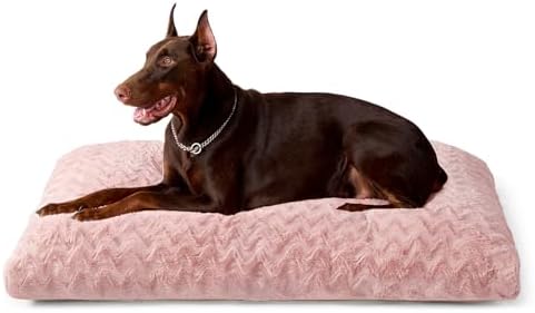 EHEYCIGA Washable XL Dog Beds Large Sized Dog, 44x32 Inch Pet Bed, Pink
