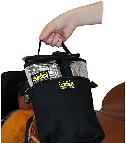TrailMax Horse Horn Bags for Trail Riding – Medium & Large Western Saddle Horn Bags for Horses & Mules, Insulated Trail Gear with Secure Fit & Grab-and-Go Liners, Medium, Black