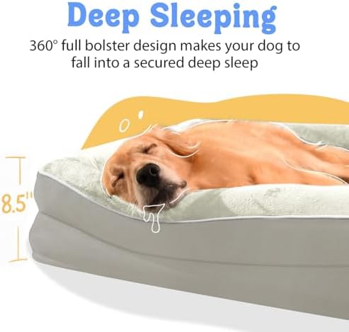 Chez Paw Jumbo Orthopedic Waterproof Dog Bed Pet Sofa for Giant Dogs