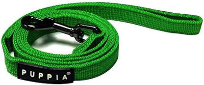 Puppia Two Tone Dog Lead Strong Durable Comfortable Grip Walking Training Leash for Small & Medium Dog, Green, Medium