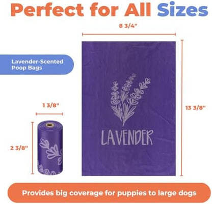Best Pet Supplies Poop Bags for Dogs - Lavender, 150 Count