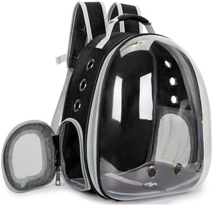 Cat Backpack Carrier Bubble Carrying Bag (Black)
