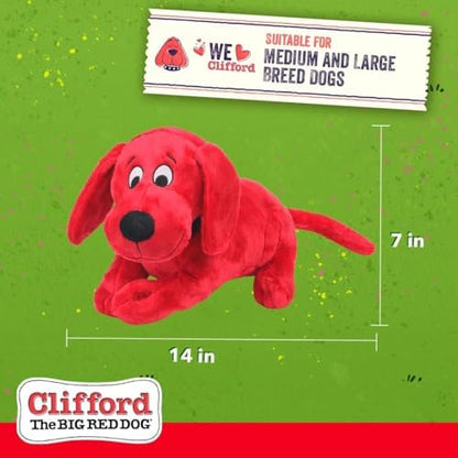 Clifford® Snuggle Buddy Medium Size Plush Dog Toy | Cozy Dog Stuffed Animals Play Toy for Medium to Large Dogs | Comfort, Squeakers, Crinkle, Interactive Bonding