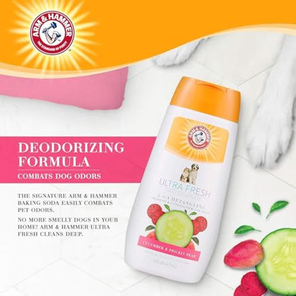 Arm & Hammer Detangling Dog Shampoo, Cucumber Prickly Pear, 16 Fl Oz, 2-Pk