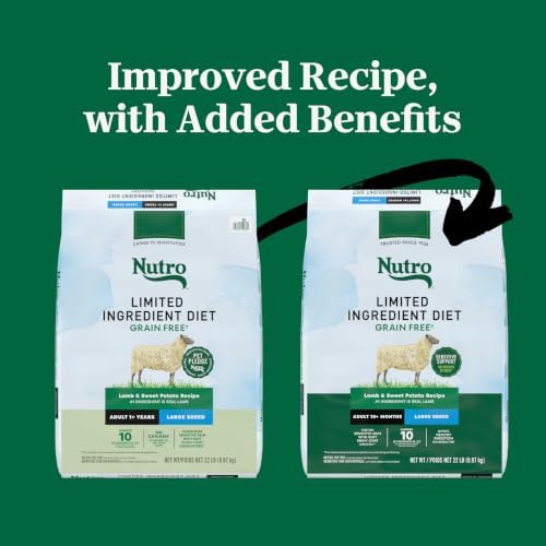 Nutro Limited Ingredient Diet Large Breed Dry Dog Food, Lamb, 22 lb