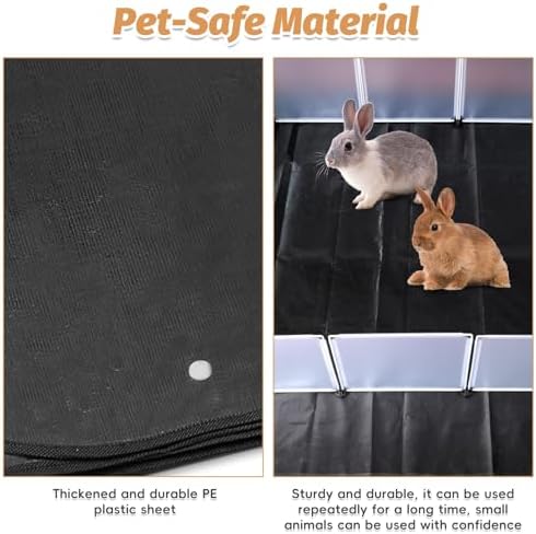 PINVNBY 59"x59" Thickening Waterproof Pet Playpen Mat, Guinea Pig Cage Liner Tarp Bottom Reusable Base for Rabbits, Bunny, Ferrets and Other Small Animals, 2 PCS