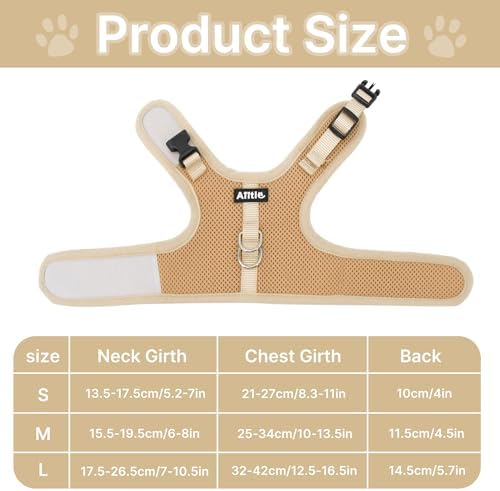 AIITLE Adjustable Rabbit Harness and Leash Set Escape Proof, Beige M