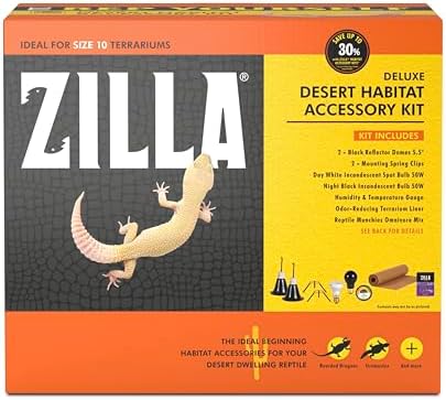 Zilla Desert Habitat Accessory Kit for Snakes, Terrarium Starter Kit
