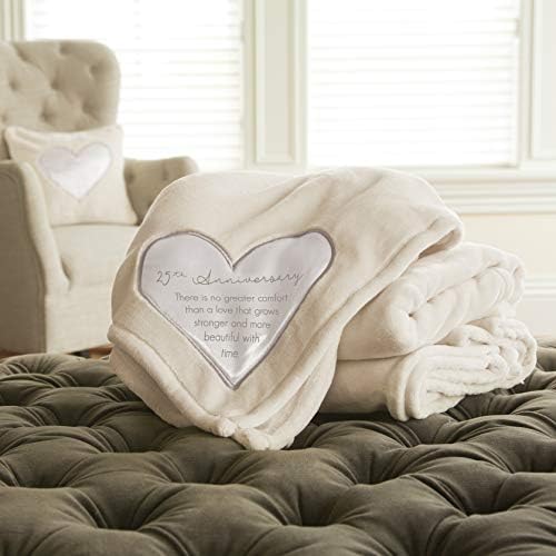 Pavilion Gift Company - 25th Soft Royal Plush Blanket 50x60 Inch