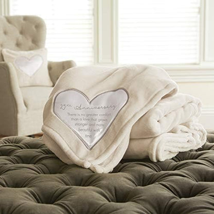 Pavilion Gift Company - 25th Soft Royal Plush Blanket 50x60 Inch