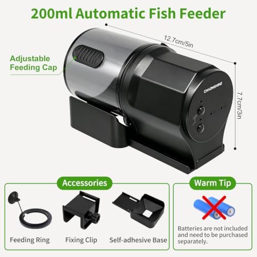 Automatic Fish Feeder for Aquarium One-Touch Easy Setup with 8/12/24 Timers