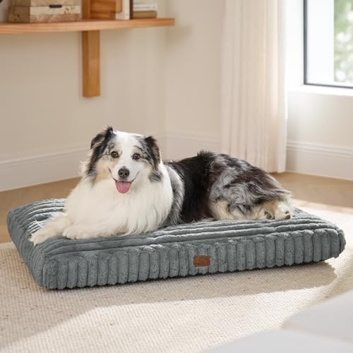 Bedsure ComfyFleece™ Fluffy Balanced Support XL Dog Bed for Crate,41x27