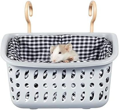 JWShang Small Rat Hammocks for Cage Chew Proof, Rat Warm Bed, Small Animal Hanging Hammock, Rat Cage Accessories for Small Animals Rat, Mouse, Guinea Pig, Chinchilla, Sugar Glider, Ferret