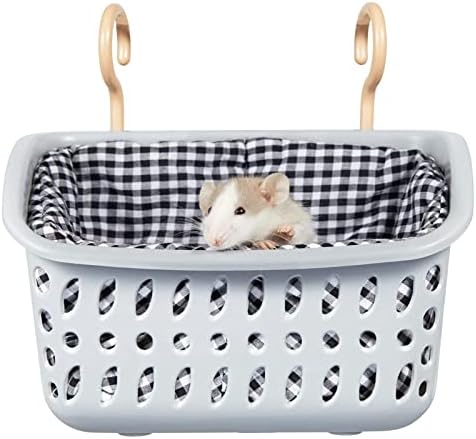 JWShang Small Rat Hammocks for Cage Chew Proof, Rat Warm Bed, Small Animal Hanging Hammock, Rat Cage Accessories for Small Animals Rat, Mouse, Guinea Pig, Chinchilla, Sugar Glider, Ferret