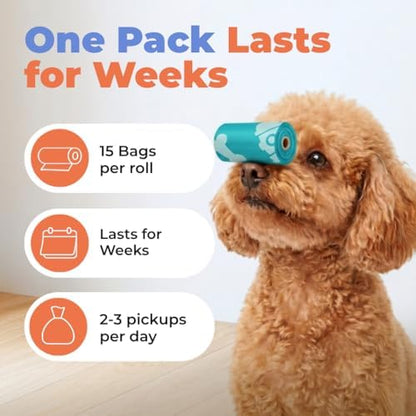 Best Pet Supplies Poop Bags for Dogs - Turquoise, 150 Count