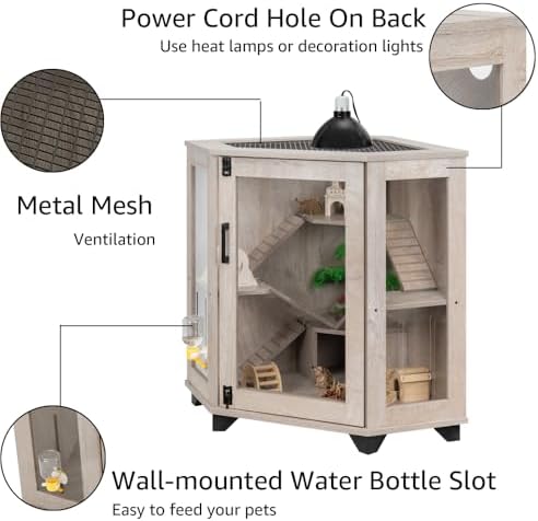 unipaws Chinchillas Hedgehog Cage with Ramp and House