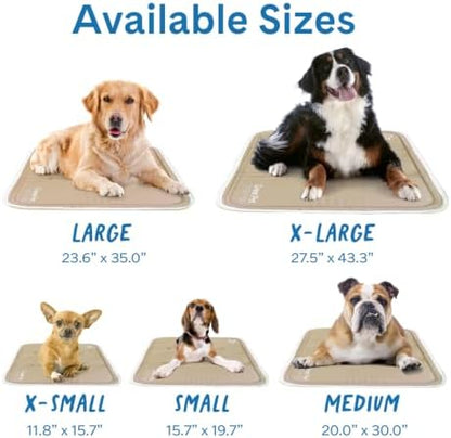 The Green Pet Shop Cool Pet Pad - Medium, Iced Latte - Self-Cooling, Pressure Activated Mat for Dogs & Cats from 21-45 lbs - Non-Toxic Gel, No Water Needed