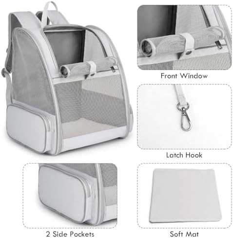 Cat Backpack Carrier, Large Mesh Dog Backpack Carrier for Small Pet