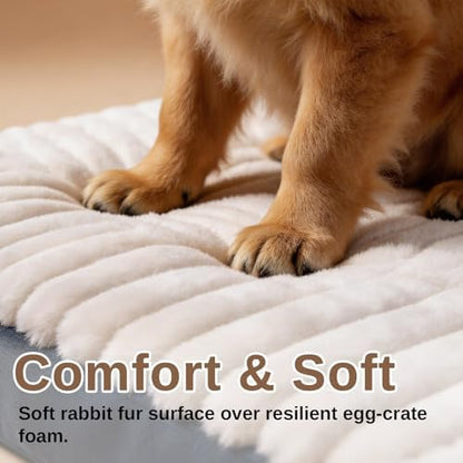 Orthopedic Dog Bed for Large Dogs,Firm Egg Crate Foam,Non-Slip Bottom,Blue