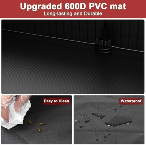 Tresbro Guinea Pig Cage with Waterproof PVC Bottom Liner & One-Hand Release Hook, Triple Fixing C&C Cage for Guinea Pigs, Bunny, Rabbit, Hedgehog, Small Animal Indoor Playpen 48''L x 24''W x 16''H