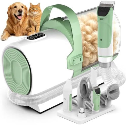 Dog Grooming Vacuum Kit, 7-in-1 Pet Hair Vacuum for Shedding