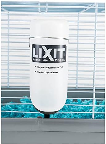 Lixit Wide Mouth BPA-Free Cage Water Bottles for Rabbits, Ferrets, Guinea Pigs, Rats, Chinchillas, Hamsters, Mice, Hedgehogs, Gerbils and Other Small Animals. (Translucent, 8 Ounce)