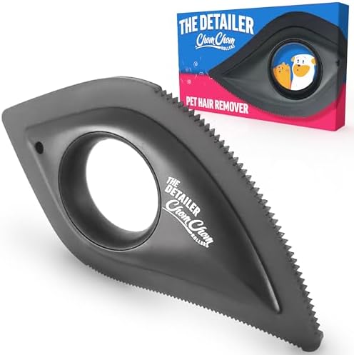 ChomChom Roller Detailer- Scraper for Pet Hair Remover and Lint - Great for CAR - Cat and Dog Hair Remover for Couch, Furniture, Carpet, Clothing and Bedding - Travel Multi-Surface Fur Removal Tool