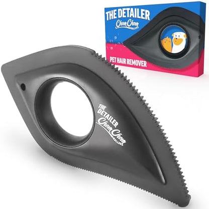 ChomChom Roller Detailer- Scraper for Pet Hair Remover and Lint - Great for CAR - Cat and Dog Hair Remover for Couch, Furniture, Carpet, Clothing and Bedding - Travel Multi-Surface Fur Removal Tool