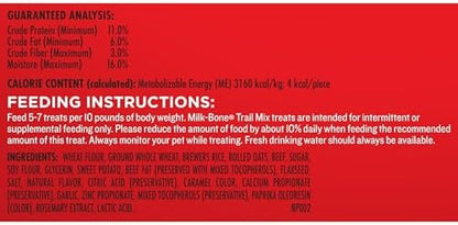 Milk-Bone Trail Mix Dog Treats, Real Beef & Sweet Potato Flavor,1.25 Pound (Pack of 4)