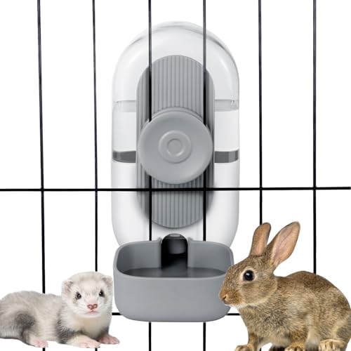Lemtrflo 28oz Rabbit Water Bottle Dispenser, Bunny Cage Water Bowl