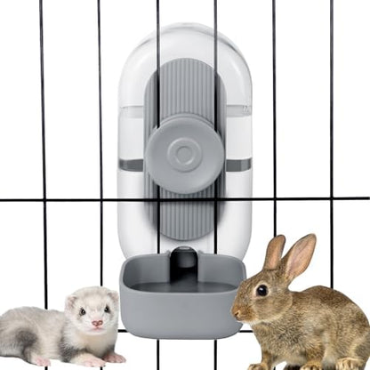 Lemtrflo 28oz Rabbit Water Bottle Dispenser, Bunny Cage Water Bowl