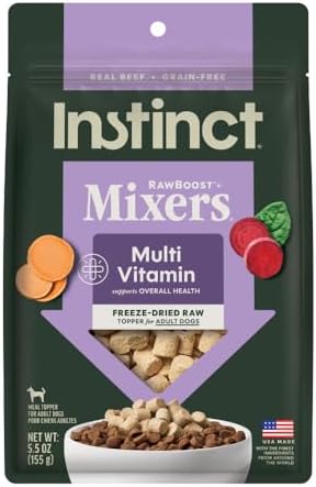 Instinct Freeze Dried Mixers, Dog Food Toppers, Multivitamin Adults, 5.5 oz