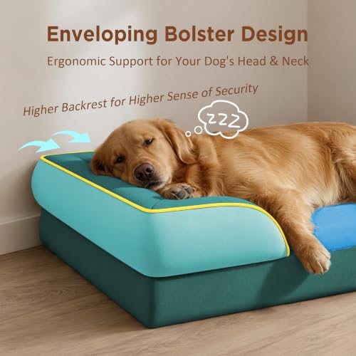 Comfort Expression Orthopedic Dog Beds for Large Sized Dog with Bolster