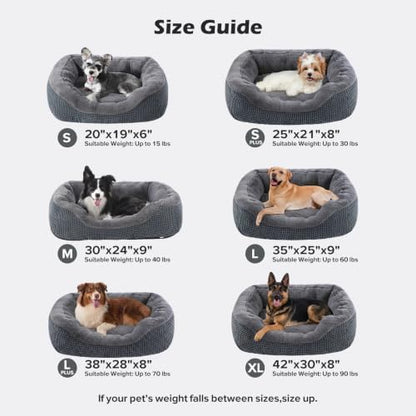 INVENHO XL Dog Beds Large Sized Dog, Washable Orthopedic Warming Soft Sleeping Durable with Anti-Slip Bottom