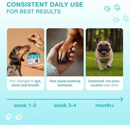 No Poo Chews for Dogs - Stool Eating Deterrent with Probiotics - Gut Health