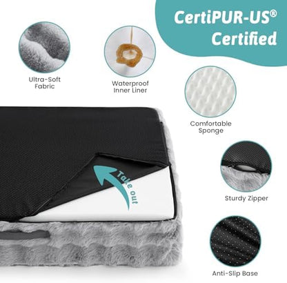 COZY KISS Orthopedic Large Dog Bed, Washable Pet Bed