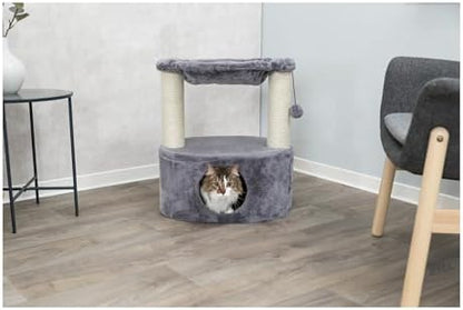 TRIXIE Baza Grande 23.6-in Cat Tree with Condo and Hammock, Gray