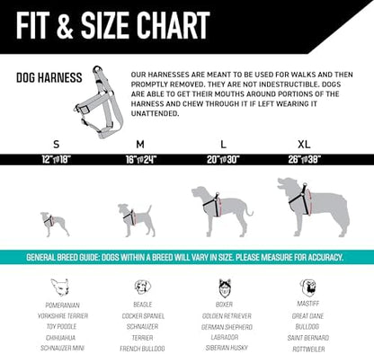 Wolfgang Heavy Duty Adjustable Dog Harness, Pull-Tested to Over 800 lbs for Walking & Training, GreatEscape Print, Large