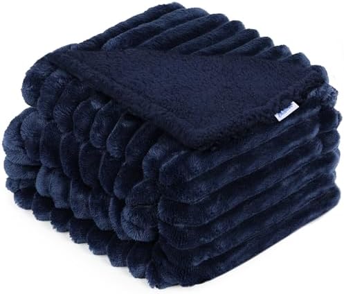 Reversible Waterproof Sherpa Pet Blanket for Large Dogs & Cats